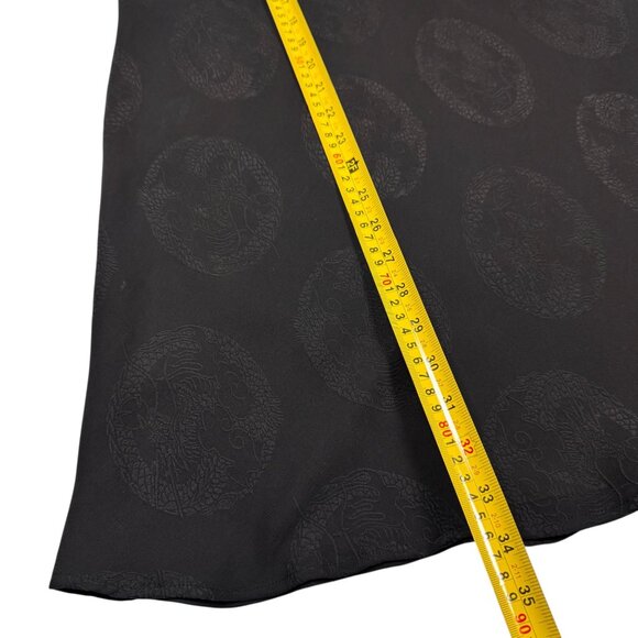 Citron Santa Monica Silk Midi Skirt Sz.XL Black Whimsigoth Boho Feminine Flowy - Picture 9 of 9